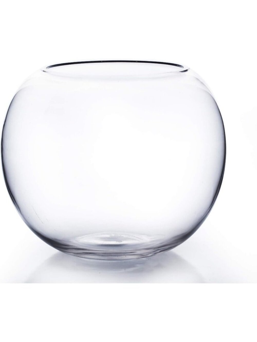 Clear Glass Bubble Bowl Vase - 10" Diameter, 8" Height, Perfect for Terrariums